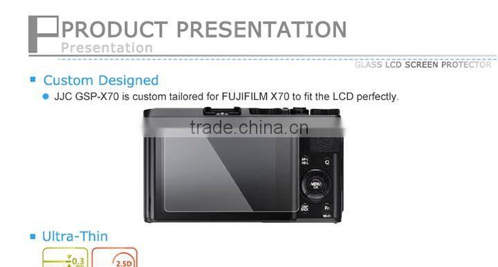 2.5D Round Edge JJC Ultra-thin camera LCD Screen Protector 0.3mm GSP-X70 Glass Screen Protector for Fujifilm