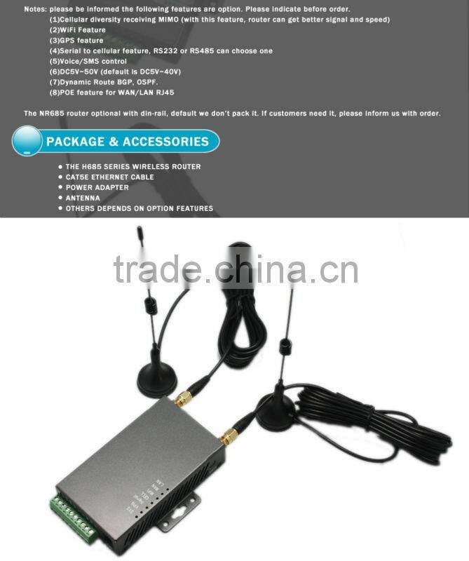 Customized 3g portable wireless router with wifi sim slot 2 port switch poe