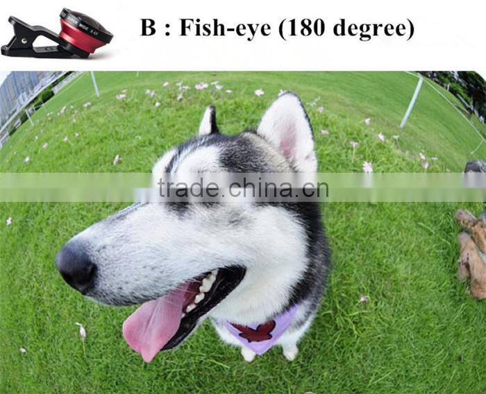 3 in 1 wholesale 180 degree fisheye lens, for iphone camera lens