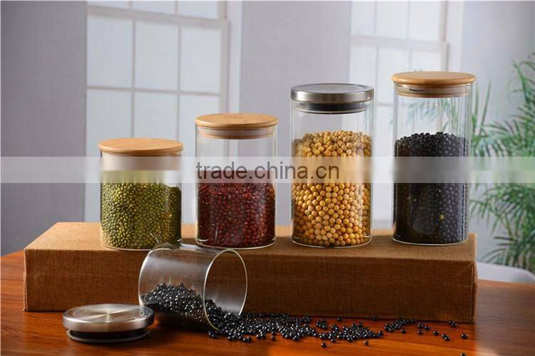 2016 New Design China Eco-Friendly Fancy Glass Jars And Lids