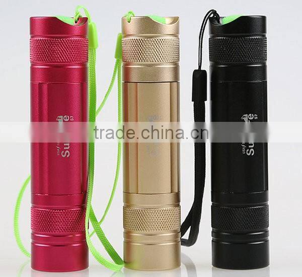 Supfire mini gift led flashlight with 3 colors