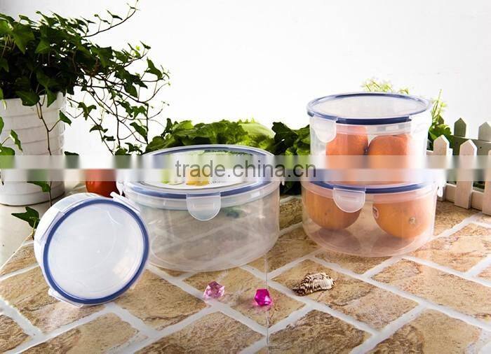 3pcs plastic kitchen plastic food storage container set