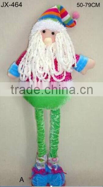 262AB new 48cm cloth snowman santa claus christmas craft with snow flower