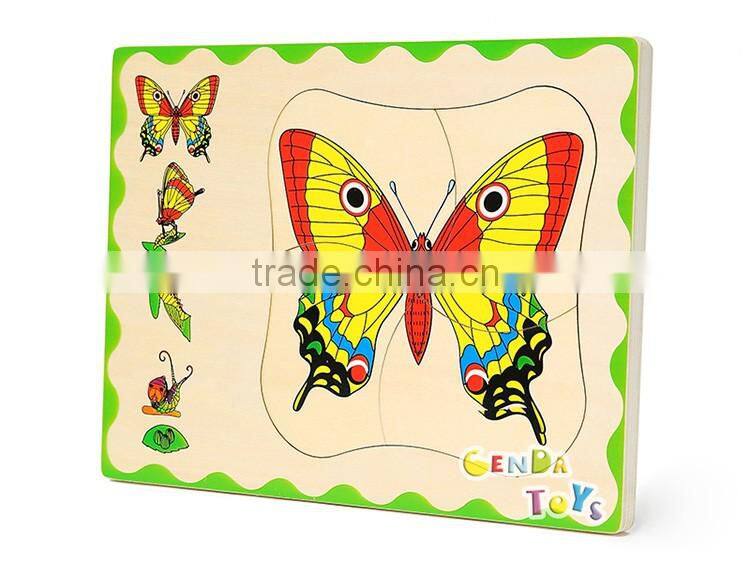 Hot selling wooden upgrowth kids puzzle toys