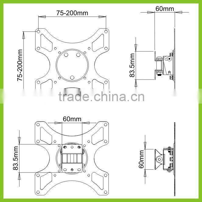 LCD2900B Full Motion Tilting Swivel TV Wall Mount VESA 200x200 Flat Panel TV Bracket
