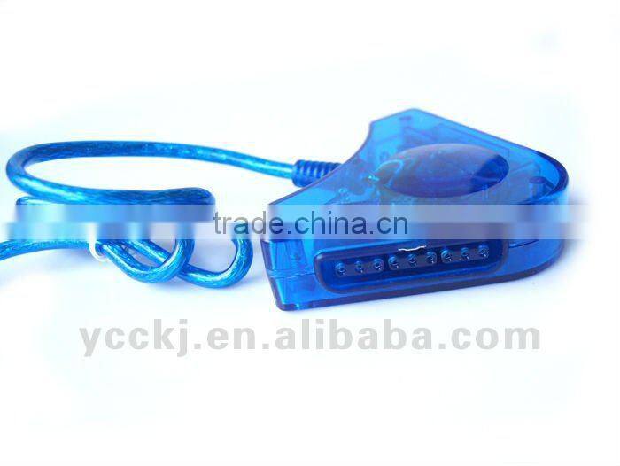 Blue USB Controller Adapter For PS2