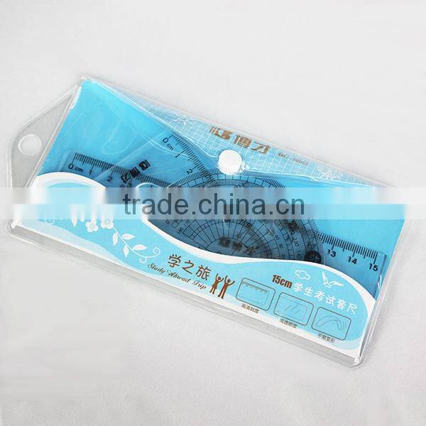 Cute Colorful Student's Plastic Transparent Ruler Set Hot Sell!