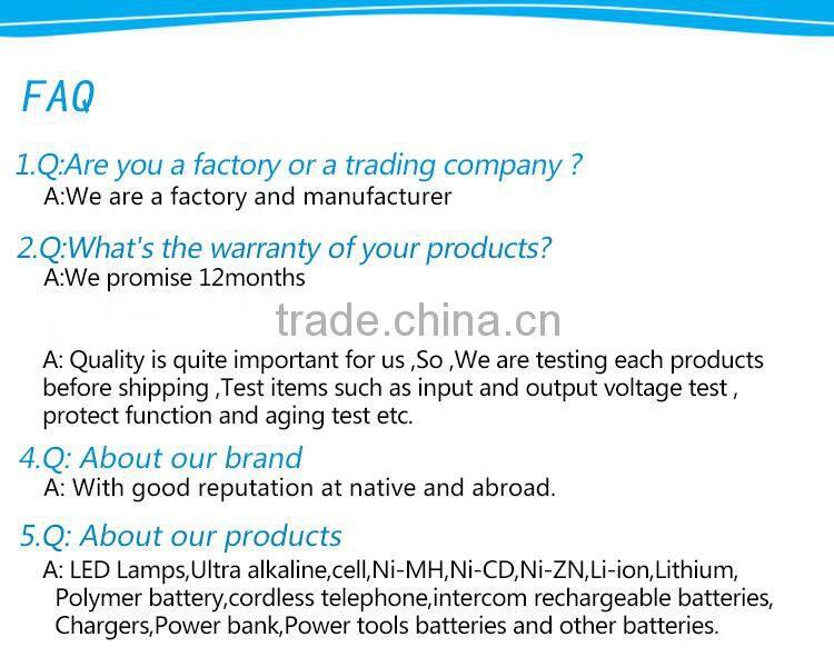 2016 Hight Quality Factory Price EBL 18650 Battery Pack 3.7v 3600mAh External Battery Pack