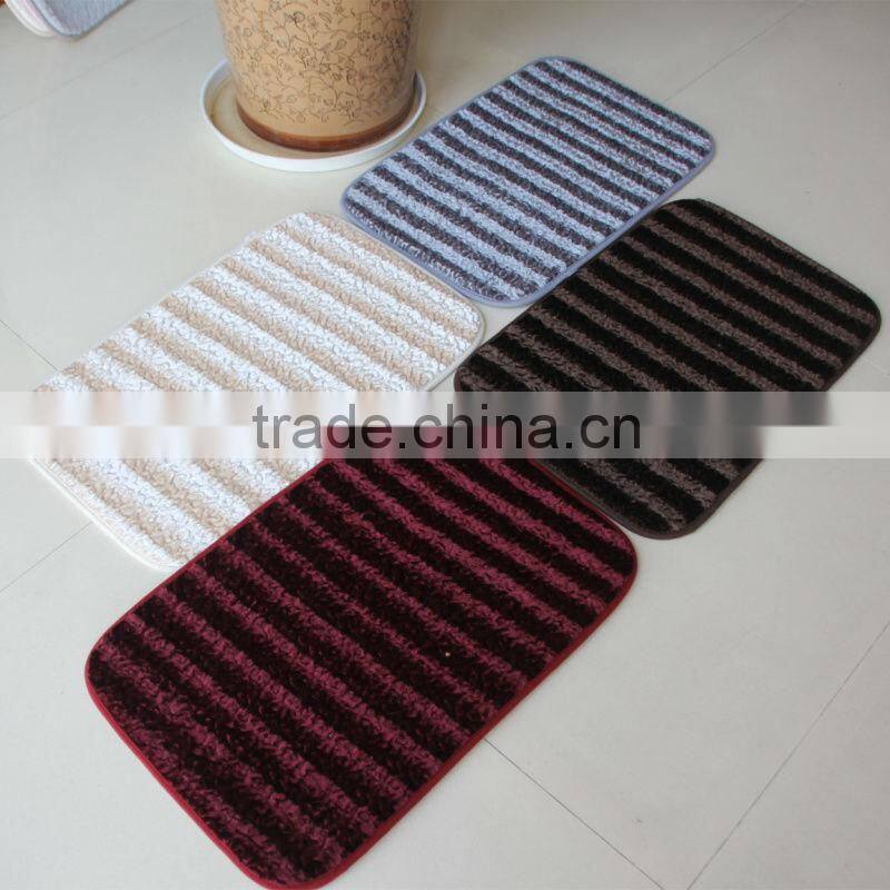bathroom door mat Polyester bathroom mat super soft room mat with anti-slip base