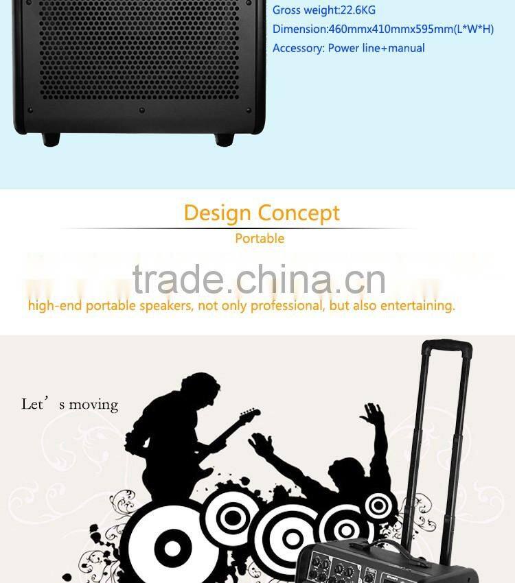 80W Multifunctional Battery USB Horn Built in Amplifier LED Bluetooth Speaker