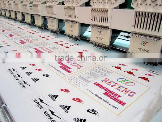 16 heads 9 needles computerized operation flatbed embroidery machine