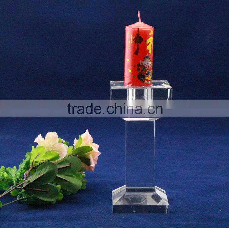 2015 beautiful decoration crystal candle holder