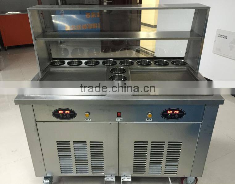 Fry ice cream roll machine