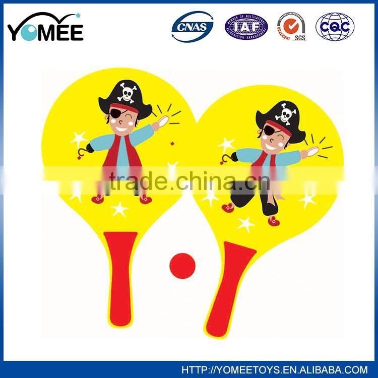 Top selling cheap price carton wooden beach racket set for kids