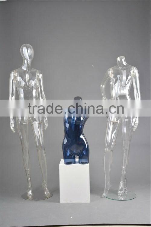 Transparent plastic polycarbonate mannequin