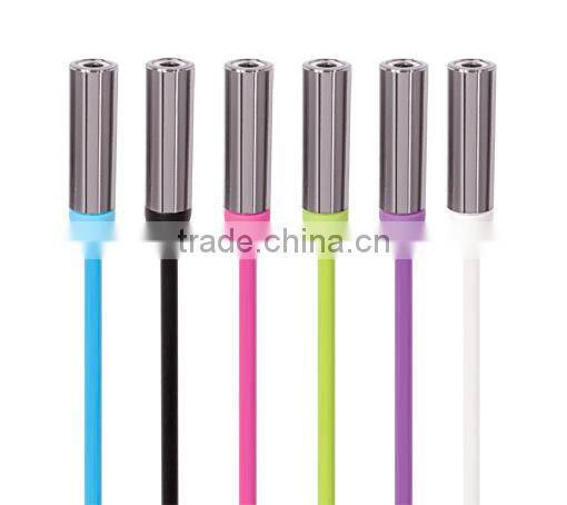 2014 New Design Colorful Flat 3.5mm AUX Audio Cable Jack To Jack