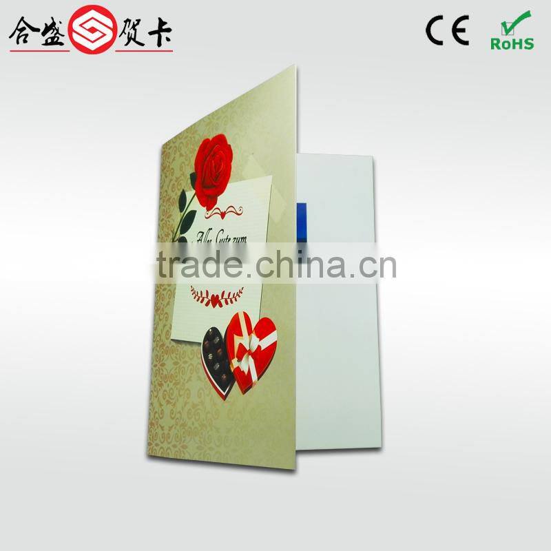 video player greeting card for invitation or gift