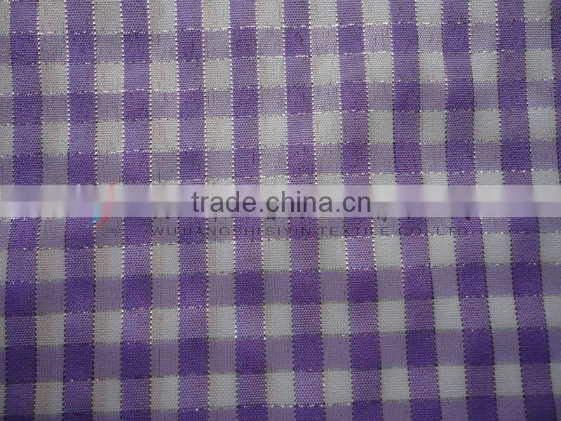Small Check silver Yarn Dyed Fabric