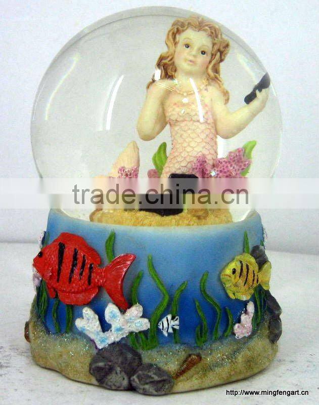 Polyresin bird water globe decoration craft