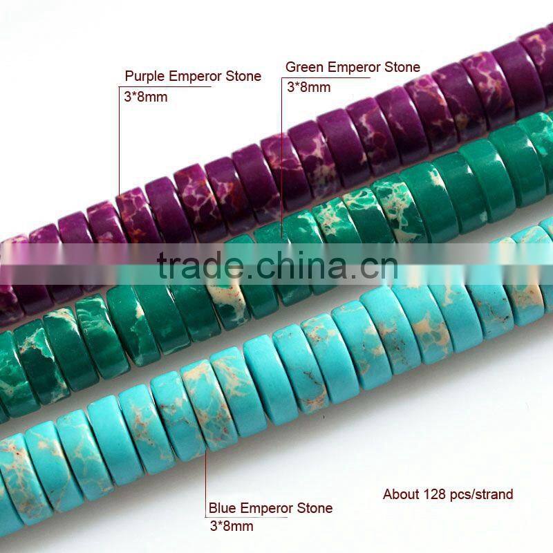 Fashion Purple Greed Blue Emperor stone Rondelle Beads, Imperial Jasper gem stone gemstone roundel abacus beads