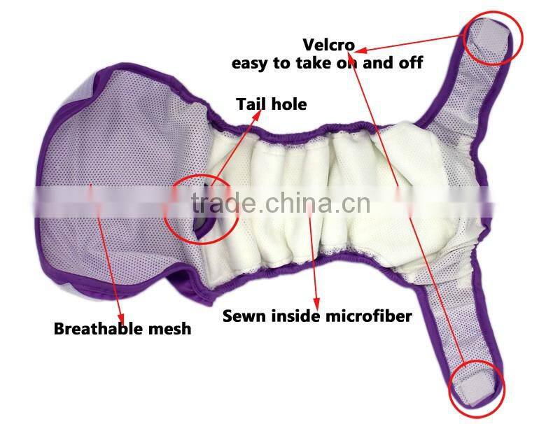 Happyflute dog diaper Washable Dog Diapers mesh nylon dog diaper