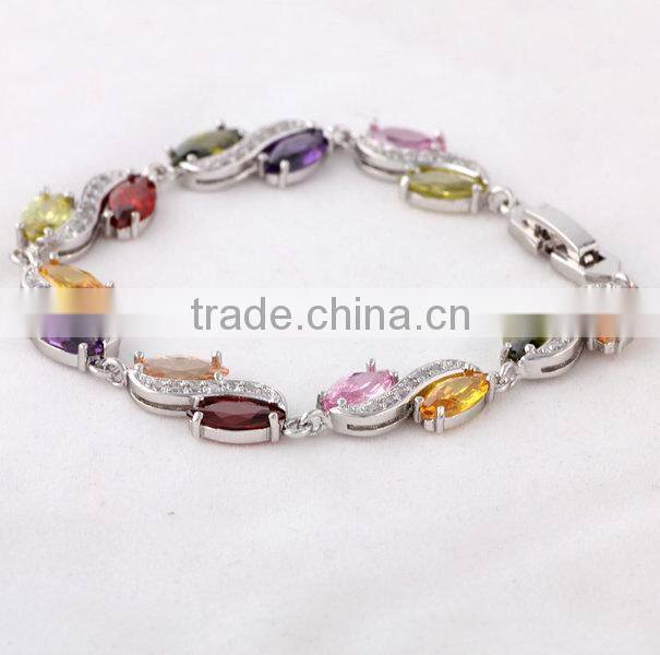 Wholesale Multicolor Cubic Zircon Bracelet and Bangle Charm Bracelet Magnetic Bracelet Fashion Jewelry