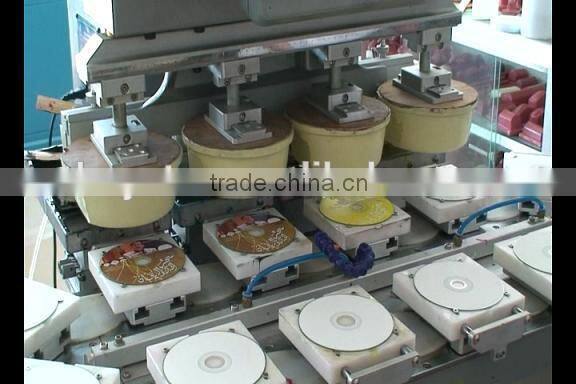 high rapid 4 color pad printer for dvd