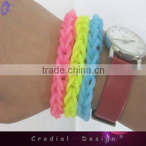 Cheap Wholesale Color Silica Gel Rubber Band Jewelry Accessories For Kids DIY Bracelets