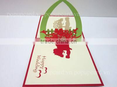 boy fall in love 3d pop up greeting card