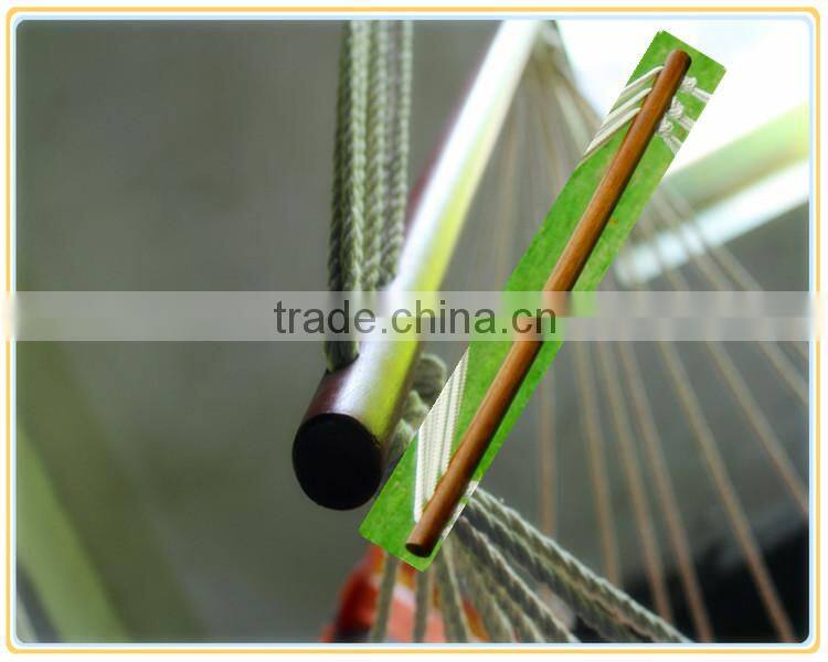 High quality cotton canvas wooden bar hammock chair with armrest