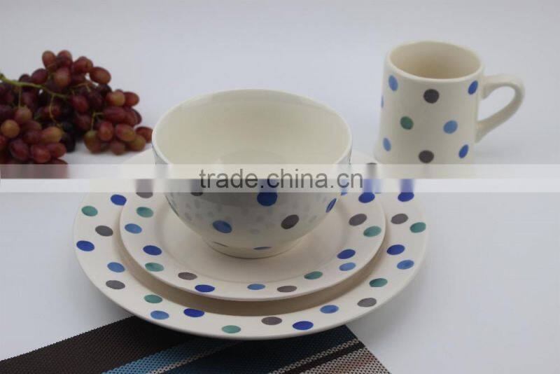 12pc/16pc/18pc stoneware hand painted dinnerware /2016 new design/90cc cup&saucer/ECH069