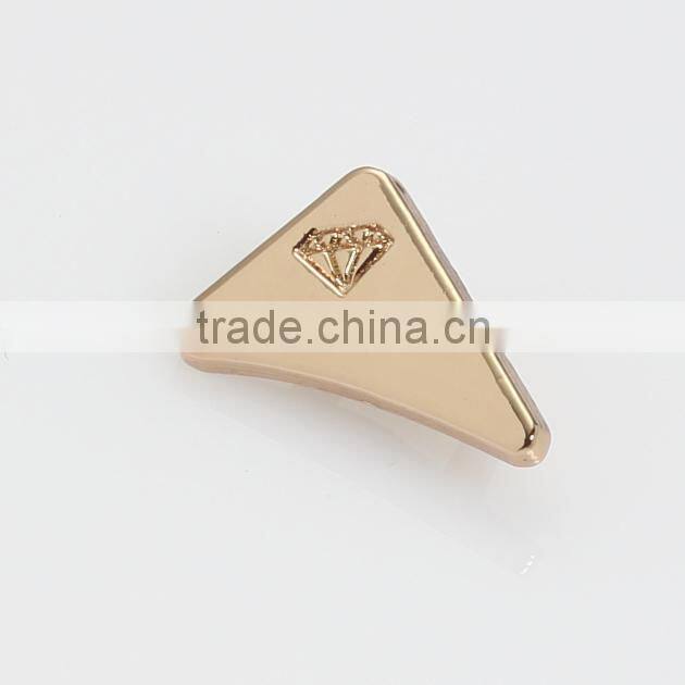 Good quality plating clothing metal label gold custom metal label