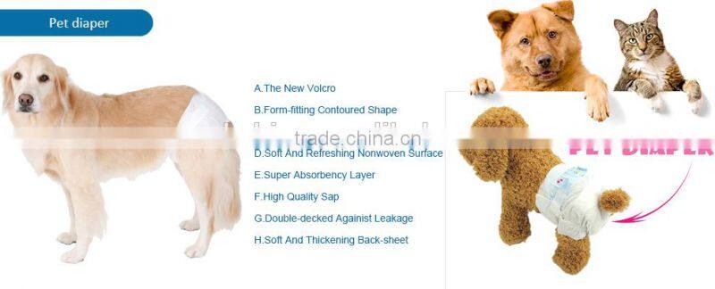 Wholesale ultra soft disposable organic comfortable printed animal pet diaper for dog