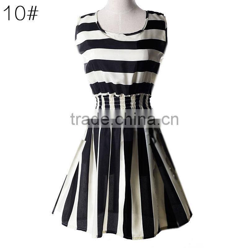 Cotton sleeveless dresses with different patterns 25 styles for your free choose