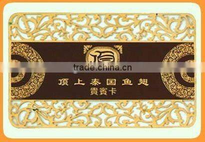 2015 hot stamping laser cut golden/silvery custom cheap copper business name card blank of metal crafts