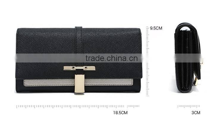 Newest ladies design saffiano wallet from custom wallet maker