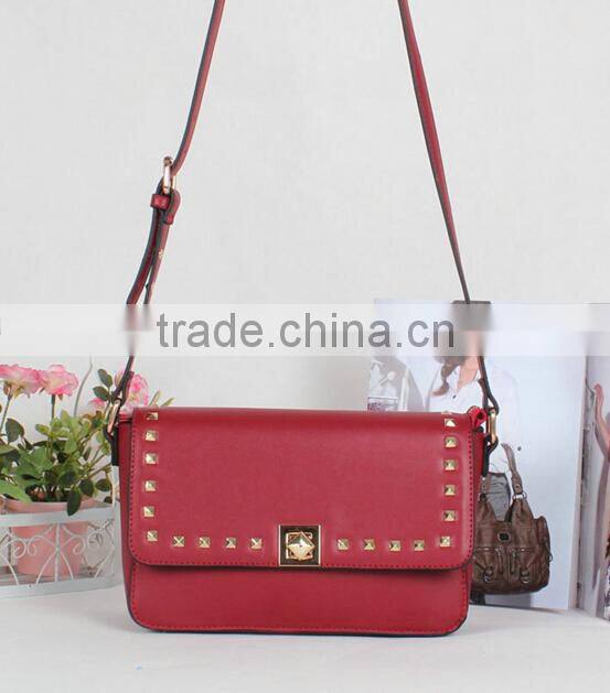 Western style bordeaux lady PU leather shoulder bag handbags women