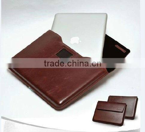 Leather sleeve for ipad 2/3/4, valcro lock