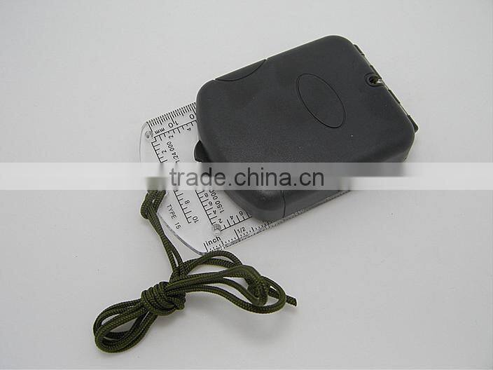 Outdoor Hiking Camping Pocket camping Map Compass with mirror