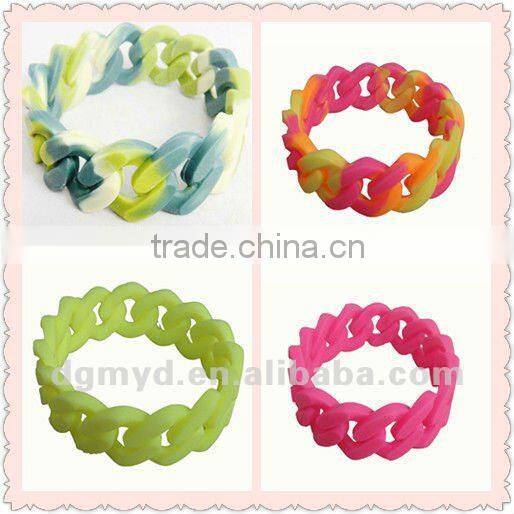 Most Special and Lovely 18 links twist silicone bracelet