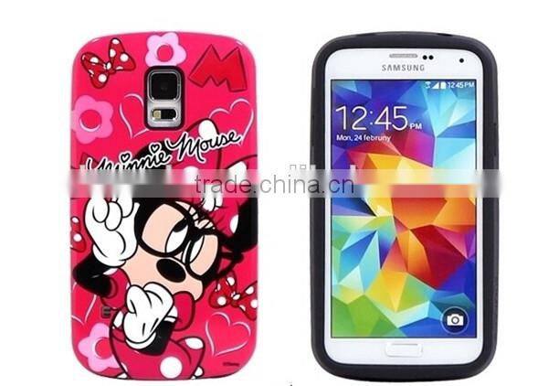 Lovely silicone rubber phone cover for samsung galaxy note 3 cartoon case