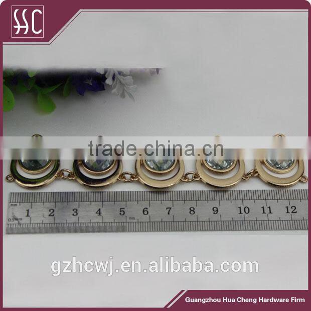 oval diamond metal chain, 2015 latest design bag chain, hot sale bag chain