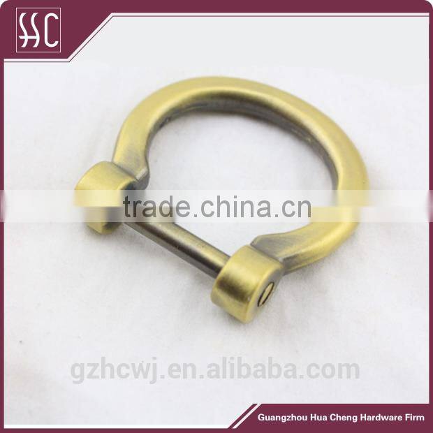 D ring for handbag,screw metal D ring,open d ring for handbag accessory