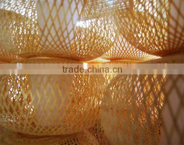 Natural Bamboo Handicraft Pendant Light Traditional Handicraft Techniques