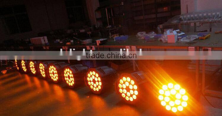 China Manufactory Wholesale Disco Stage Lighting Wedding Used 18*10w RGBW 4 IN 1 LED Par 64 Light