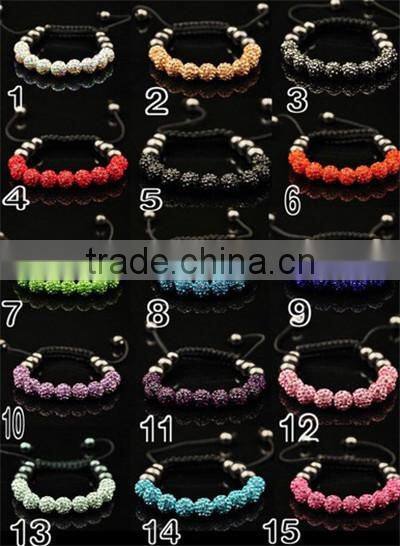 Large stock of polymer clay round crystal ball shamballa beads for DIY bracelet necklace jewelry