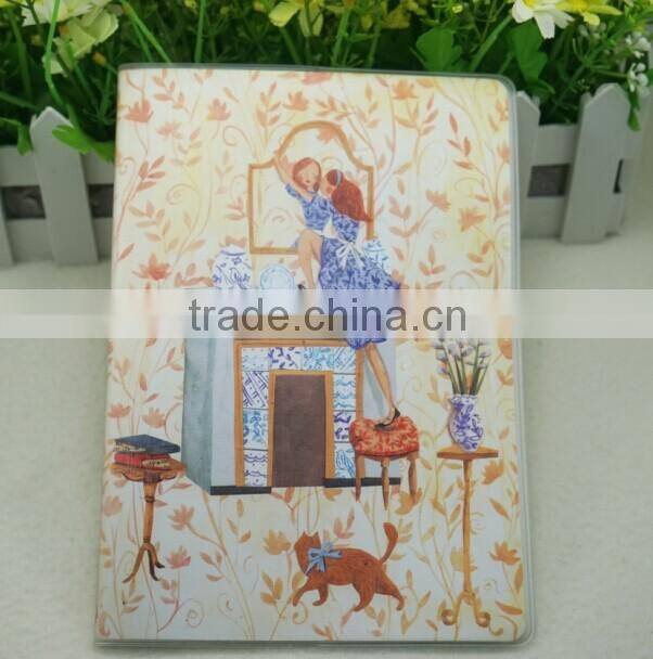 customized printable clear pvc notebook cover