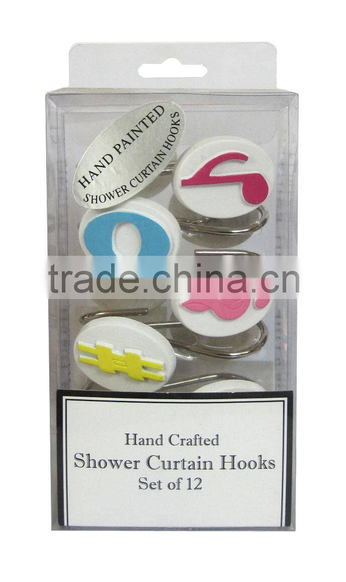 music notes decorative resin shower curtain hooks