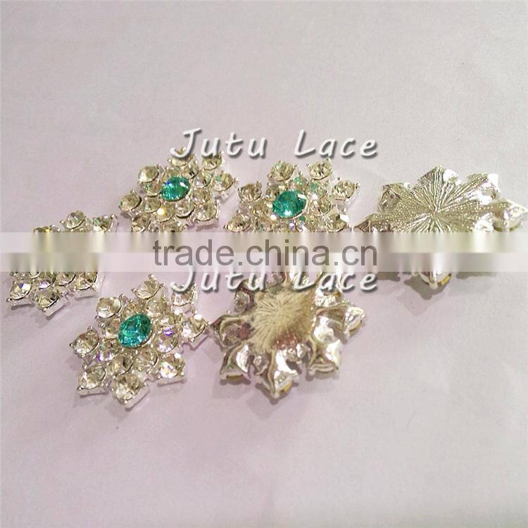 Shiny beaded pearl rhinestone - hair accessories chiffon flower decoration botton