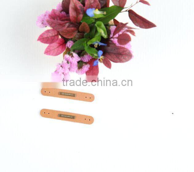 custom metal leather labels for handbag
